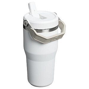 Termokrūze ar salmiņu The IceFlow Flip Straw 2.0 Tumbler 0,6L balta