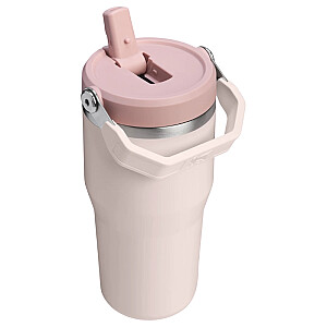 Termokrūze ar salmiņu The IceFlow Flip Straw 2.0 Tumbler 0,6L gaiši rozā