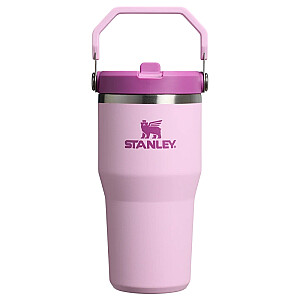 Termokrūze ar salmiņu The IceFlow Flip Straw 2.0 Tumbler 0,6L rozā