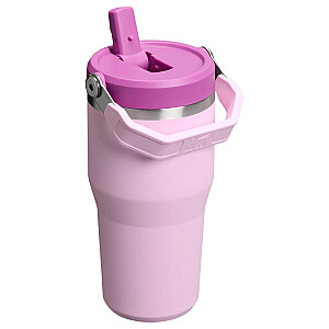 Termokrūze ar salmiņu The IceFlow Flip Straw 2.0 Tumbler 0,6L rozā