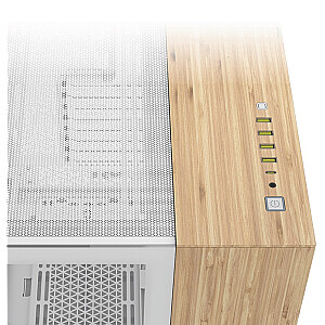 Corsair CC-9011284-WW datora korpuss Midi Tower Bambuss, Balts