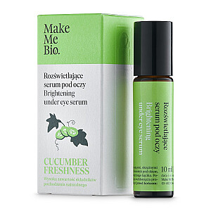 MAKE ME BIO Gurķu svaiguma rozā izgaismojošs serums zem acīm - roller 10ml
