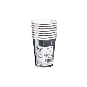 Papīra glāzes Festi sudraba 250ml 8gab. 643162