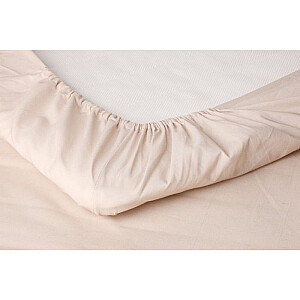 Palags ar gumiju 4Living 160x200+25cm bēšs kokvilna 633417