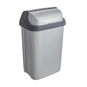 Atkritumu spainis ar rotējo&scaron;u vāku 25L Rasmus 34x26x54cm gai&scaron;a sudraba krāsā