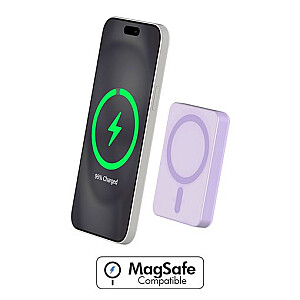 Power MagSafe Powerbank 5000mAh USB C 15W Purpurs