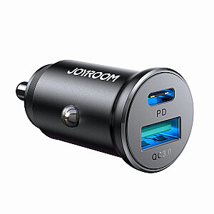 JR-CCN05 30W USB-A USB-C мини автомобильное зарядное устройство - черное