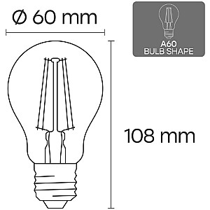 Светодиодная лампа E27 A60, 10W, 1300lm, 3000K