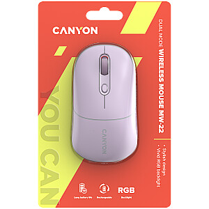 CANYON mouse MW-22 2in1 BT/ Wireless Pearl Rose