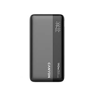 CANYON Power Bank PB-240, 25000mAh PD140W display power bank,Size160.0x82x27 mm Weight 508+-10g, Dark Grey