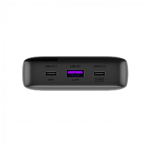 CANYON Power Bank PB-240, 25000mAh PD140W display power bank,Size160.0x82x27 mm Weight 508+-10g, Dark Grey