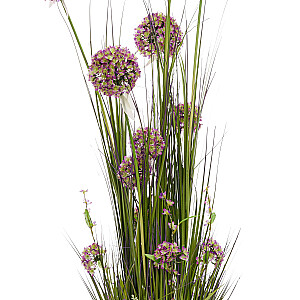 Artificial flower IN GARDEN H120cm, violet alley, grass with pot