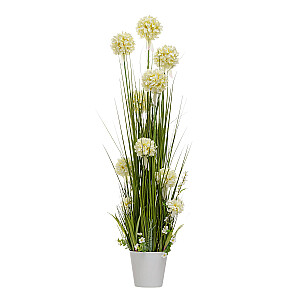 Artificial flower IN GARDEN H120cm, white hyacinth, grass with pot