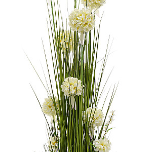 Artificial flower IN GARDEN H120cm, white hyacinth, grass with pot