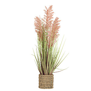 Artificial plant IN GARDEN H87cm, orange sorghum, grass with pot