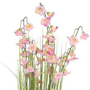 Mākslīgais zieds IN GARDEN H87cm, violets pulkstenītis, zāle ar podiņu