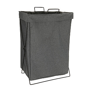 Veļas grozs MAX DAY 44x30xH63cm, tumši pelēks