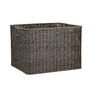Basket BASILE 42.5x34xH30cm, dark