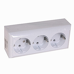 Socket 3-place. VA with b/a 16A white 20874