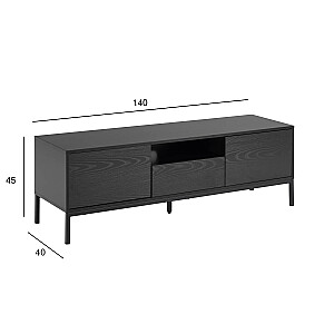 TV galds SEAFORD 140x40xH45cm, melns