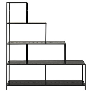 Plaukts SEAFORD 135x35xH150cm, melns