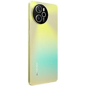 Blackview SHARK 8 8/256GB, 6.78 дюйма FHD+ 1080x2460 IPS LCD 120Hz, MTK6789 Octa-core 2.2GHz, 13MP фронтальная/64MP задняя, батарея 5000mAh, Type-C, Android 13, отпечаток пальца, Dual SIM, без зарядки, Сжигающее золото