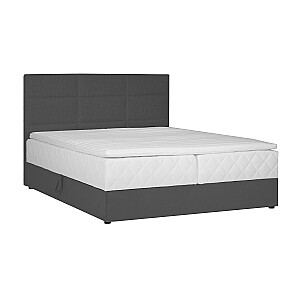 Кровать Continental LEVI 160x200см, с матрасом, темно-серая