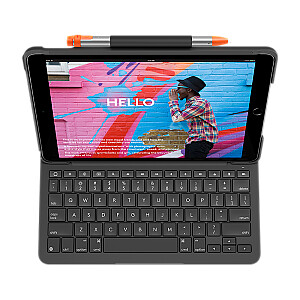 LOGITECH Slim Folio для iPad (7-го, 8-го и 9-го поколения) - BT - ГРАФИТ - НОРДИЧЕСКИЙ