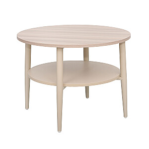 Кофейный стол LESTER 60x60xH45см, светлое дерево/бежевый