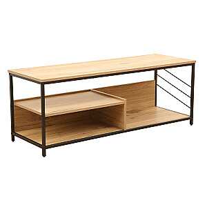 TV table DIMITRA 120x40xH45cm, rustic/black