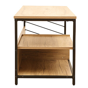 TV table DIMITRA 120x40xH45cm, rustic/black
