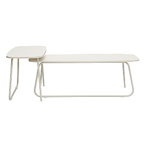 Kafijas galdiņš DUO 2gab 120x48xH40cm, 75x40xH48cm, gaiši koks/bēšs