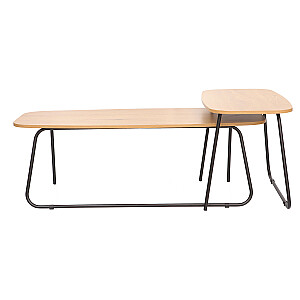 Кофейный стол DUO 2шт 120x48xH40см, 75x40xH48см, ясень/черный