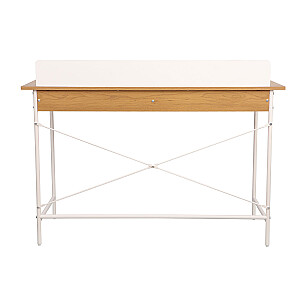 Galda FERDIE 120x48xH88cm, pelnu/balts