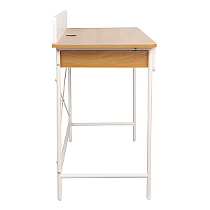 Galda FERDIE 120x48xH88cm, pelnu/balts