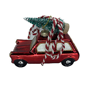Рождественская игрушка JOY CAR 10см, стекло