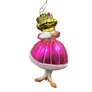Рождественское украшение JOY FROG PRINCESS 12.2 см, стекло