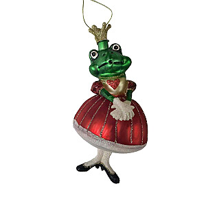 Рождественская игрушка JOY FROG QUEEN 14см, стекло