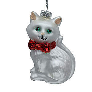 Рождественская игрушка JOY CAT 9см, стекло