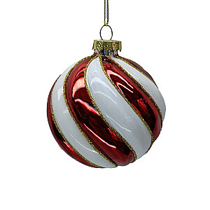 Рождественская игрушка JOY XMAS RED D8см, стекло