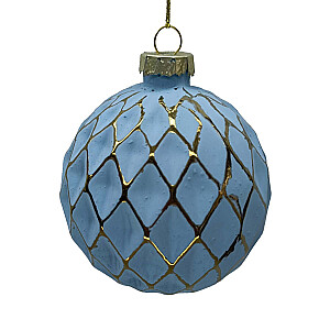 Рождественская игрушка JOY XMAS BLUE D8см, стекло