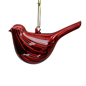 Рождественская игрушка JOY BIDRY RED 11см, стекло
