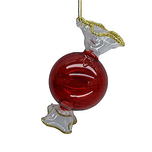 Рождественская игрушка JOY CANDY RED 10см, стекло