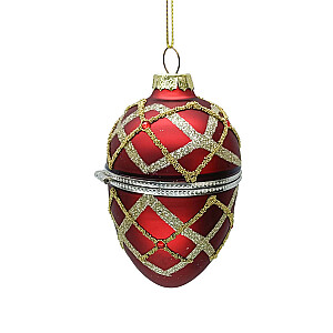 Рождественская игрушка JOY EGG RED 9.5см, стекло
