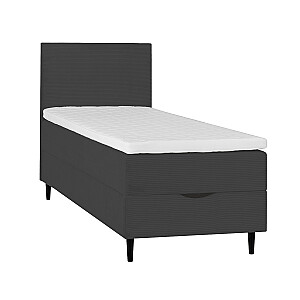Континентальная кровать LAARA 90x200см, темно-серая