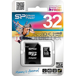 Karta Silicon Power MicroSDHC 32 GB Class 10  (SP032GBSTH010V10SP)