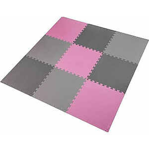 Коврик для фитнеса Puzzle One 9 шт. Розово-серый (17-63-084)