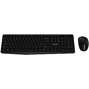 Canyon Komplekts Tastatūra I Pele Set-w01 Bezvadu Melns - ...