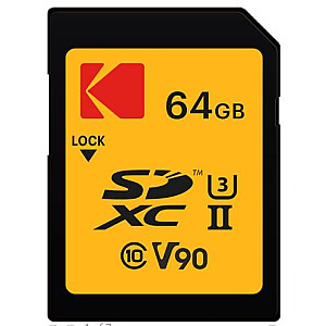 Kodak SD 64GB UHS-II U3 V90 Ultra Pro EKMSD64GUHS2V2K