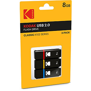 Kodak USB2.0 K100 8GB P3 EKMMD8GK102P3 (3 шт)